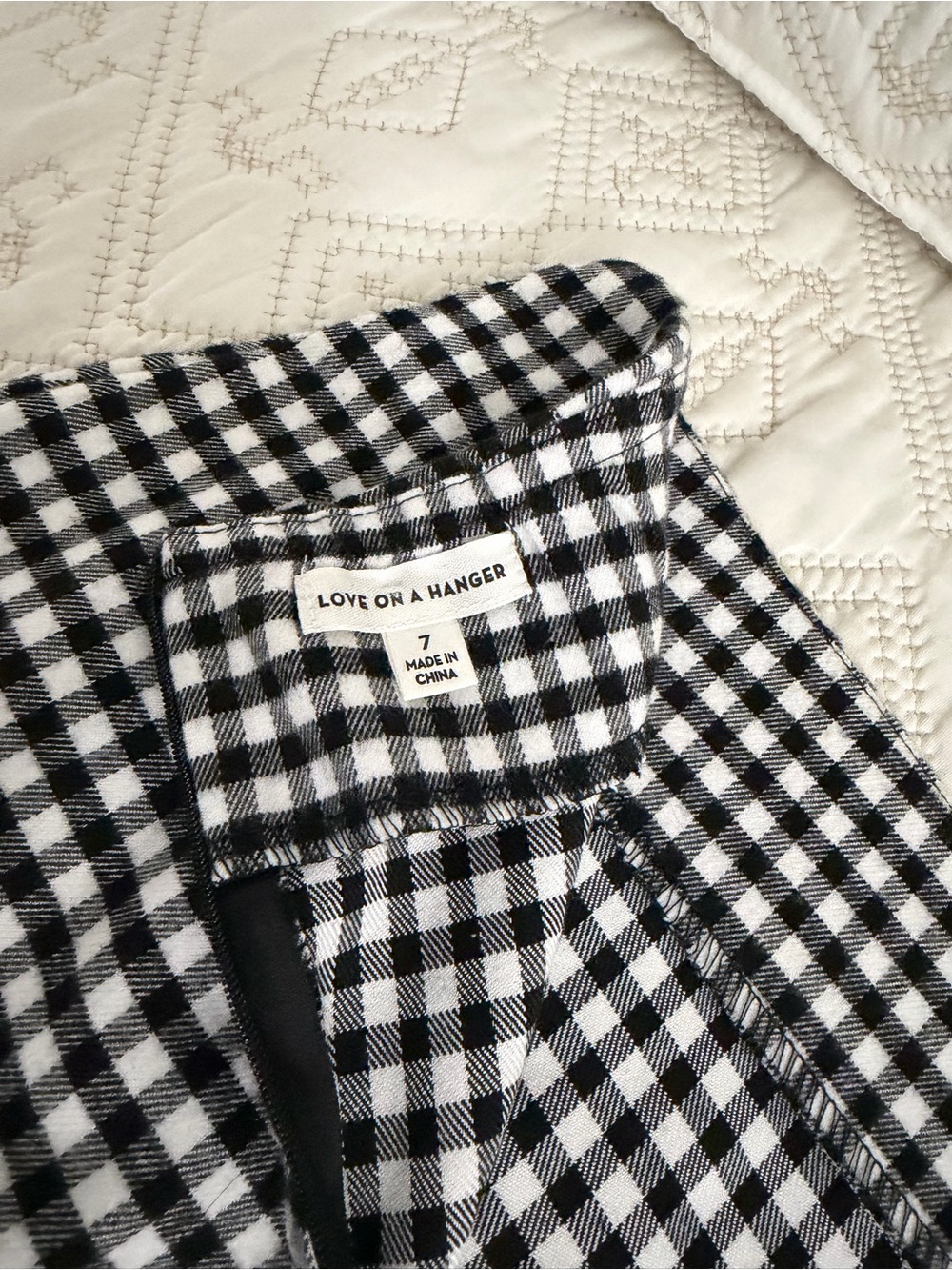 Love On A Hanger Black and White Gingham Blazer Jacket